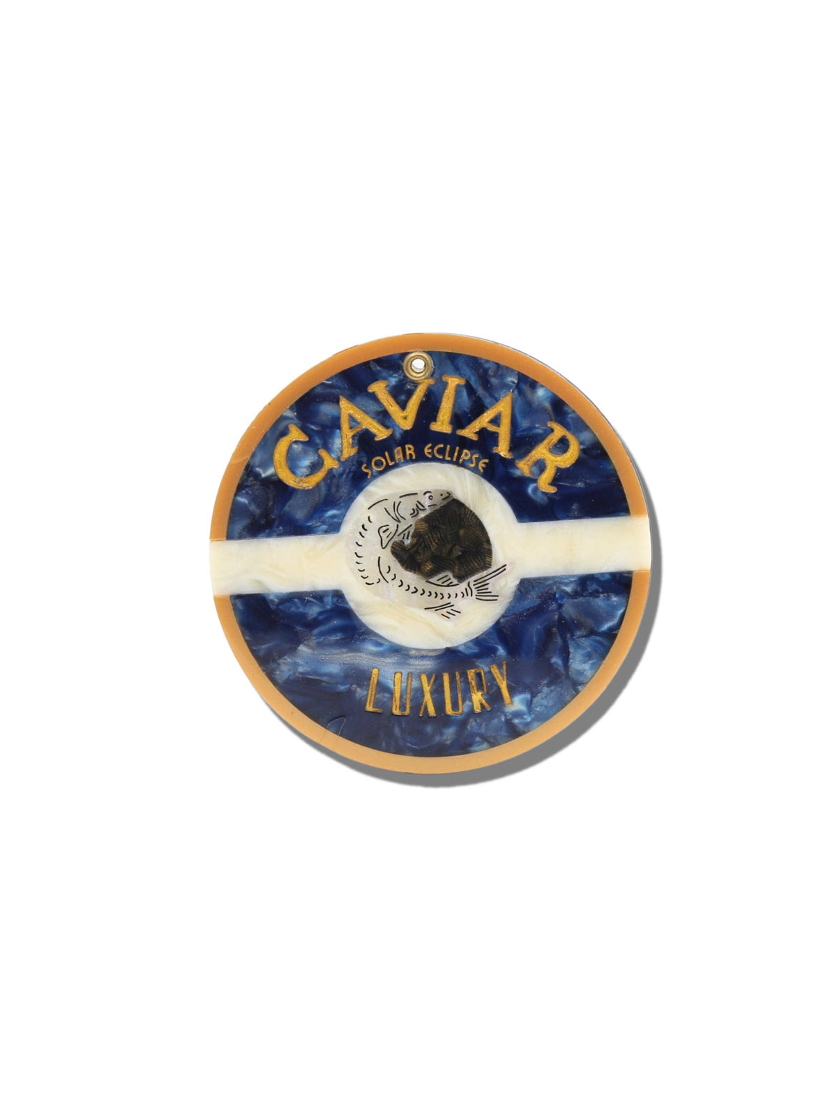 Hand-painted Caviar Compact Mirror