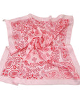 PAISLEY PINK SILKY FEEL BANDANA SCARF - sanitystyle