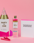 Make A Wish - Birthday Glass Bottle Safety Matches - Bright Pink