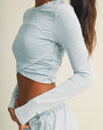 Long Sleeve Crossover Top