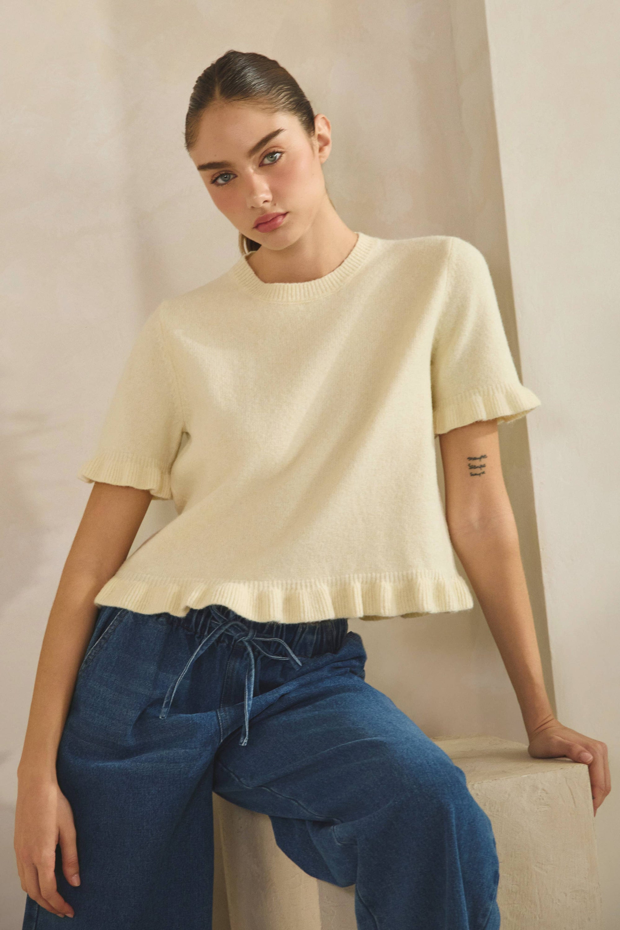 Drew Ruffle-Hem Tee - sanitystyle