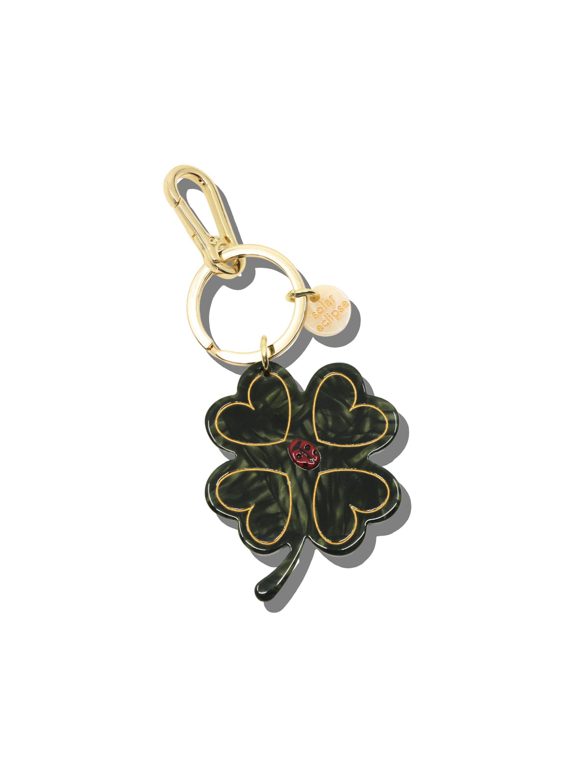 Hand-painted Wild Clover Bag Charm + Keychain | Eco-Friendly