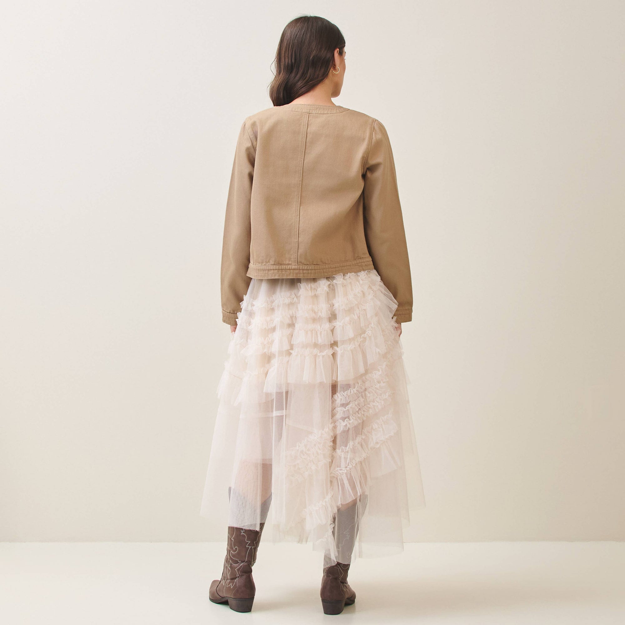 Solei Tiered Ruffle Tulle Skirt