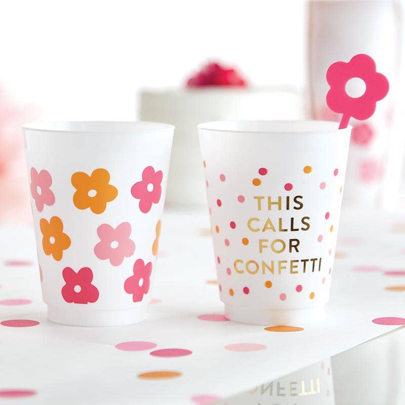 Gold Foil Frost Cup - Confetti