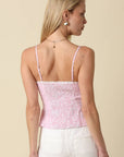 Taryn Pinstripe Peplum Cami Top