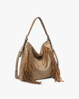 Sav Distressed Hobo w/ Fringe Detail