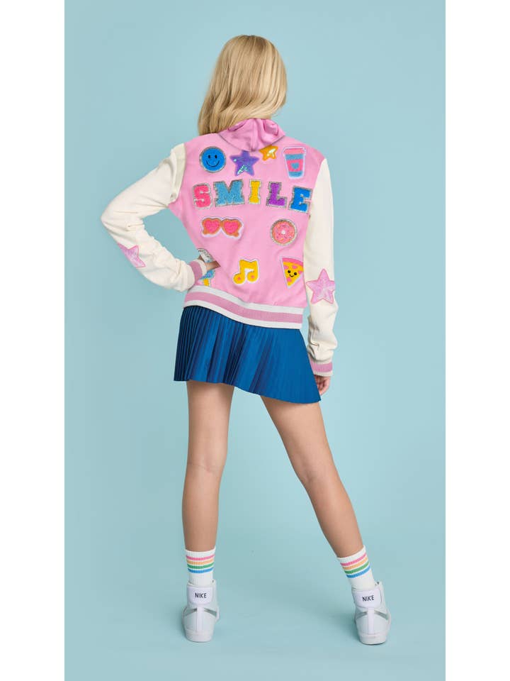 Check It Out Varsity Sweatshirt Jacket