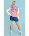 Check It Out Varsity Sweatshirt Jacket