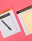 Welcome to the Shitshow - Lined Notepad - Perforated Sheets - Black