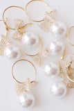 Bow Tie Pearl Statement Earrings