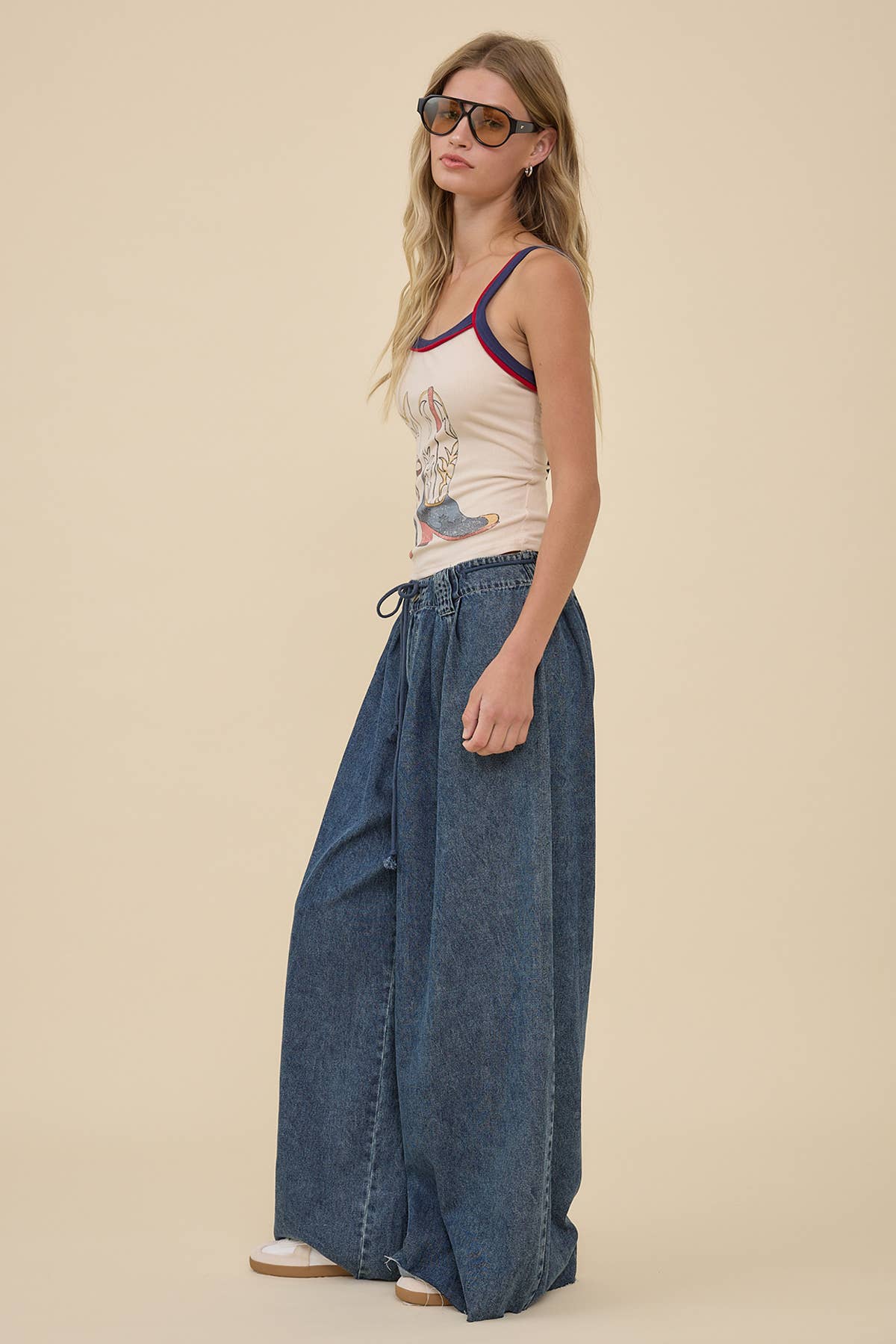 Mary Wide Leg Denim Pants