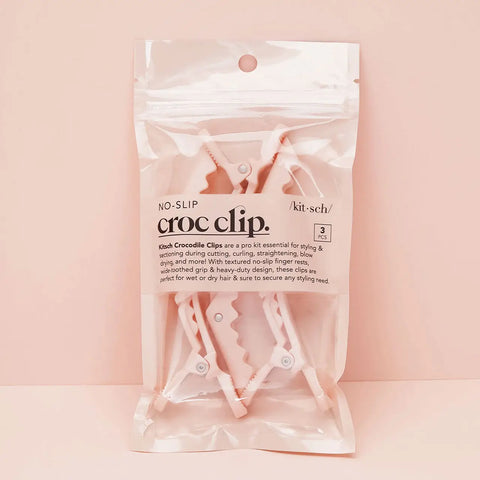 No Slip Crocodile Clip 3pc - Blush