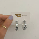 Silver Carly Daisy Hoops