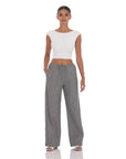 Lucy in The Sky Pinstripe Straight leg Pants in Grey