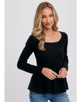 Clare Peplum Knit Top