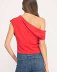 Sloane One Shoulder Satin Top