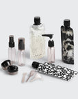 Refillable Ultimate Travel 11pc Set - Black & Ivory