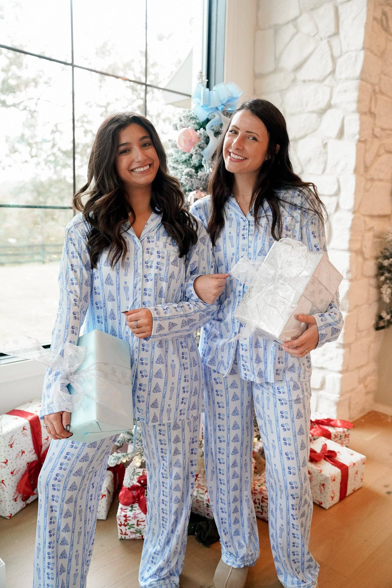Blue Christmas Pajama Set