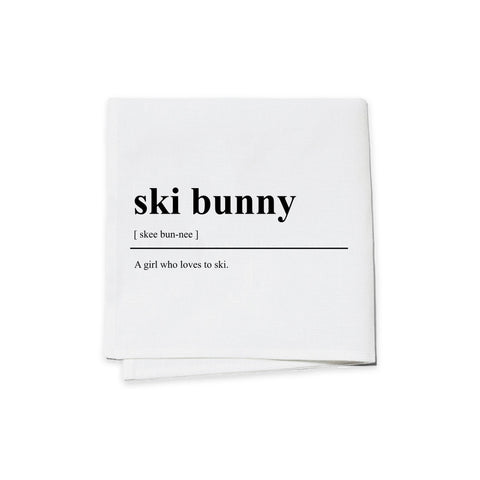 Cocktail Napkins (Set of 4) - Ski Bunny