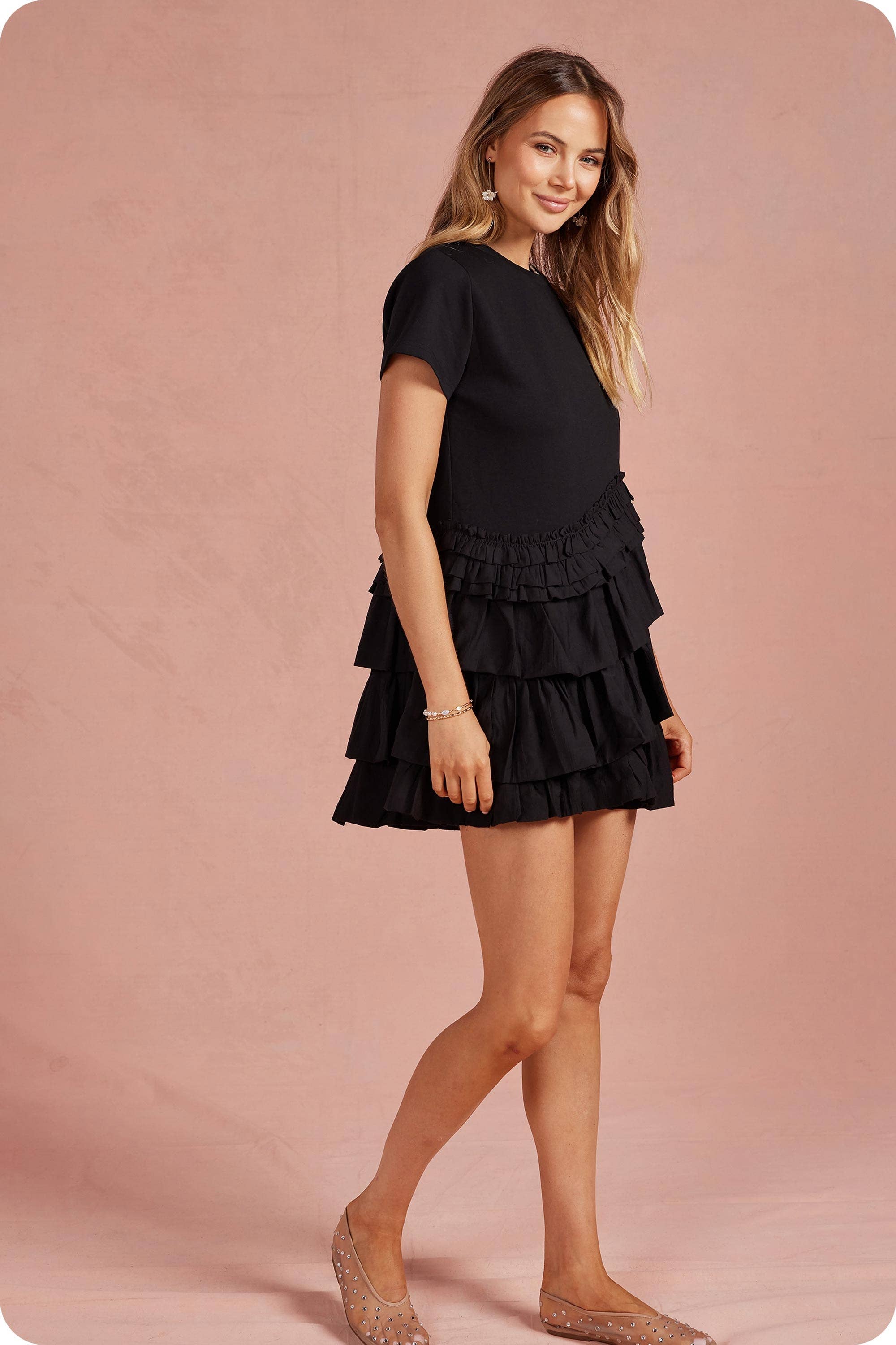 Florence Ruffle Frill Mini Dress