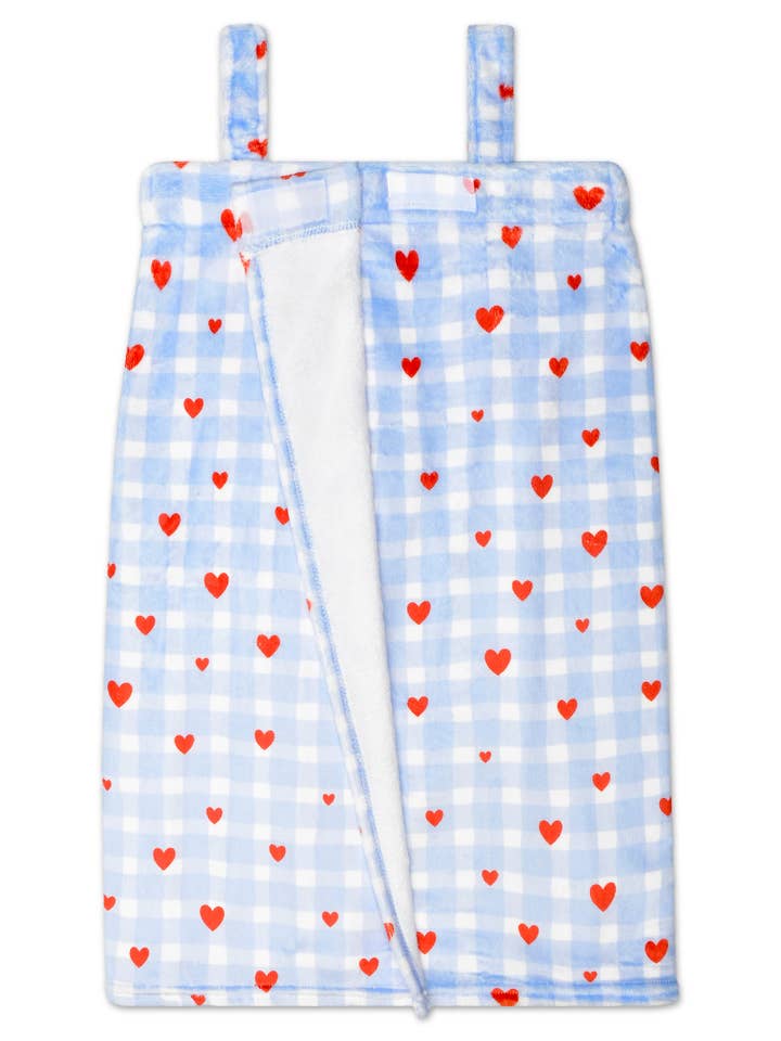 Gingham Hearts Spa Wrap