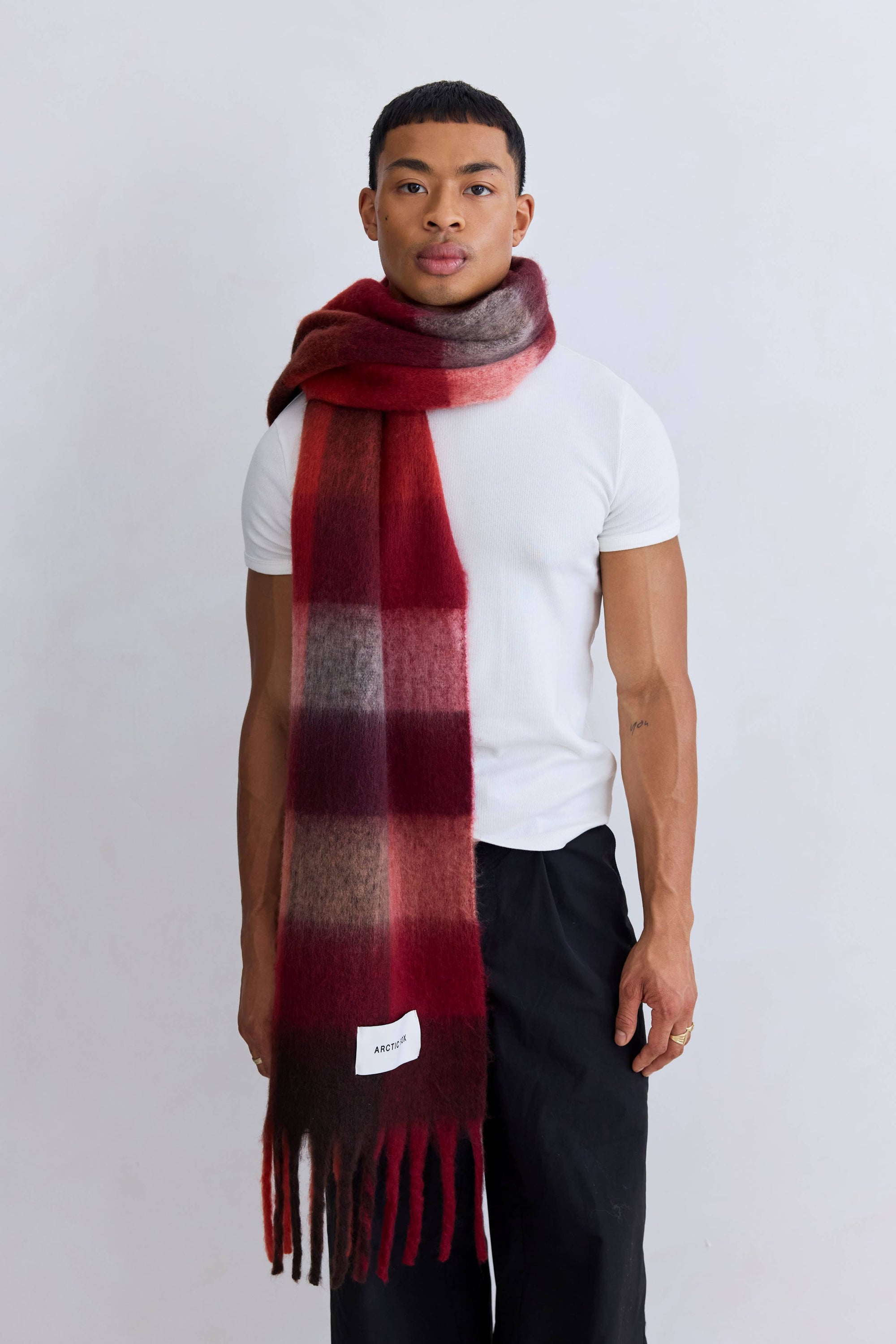 The Reykjavik Scarf  Burgundy check
