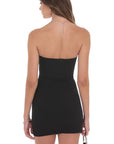 Lucy in the Sky Strapless Rhinestone  Dress in Black