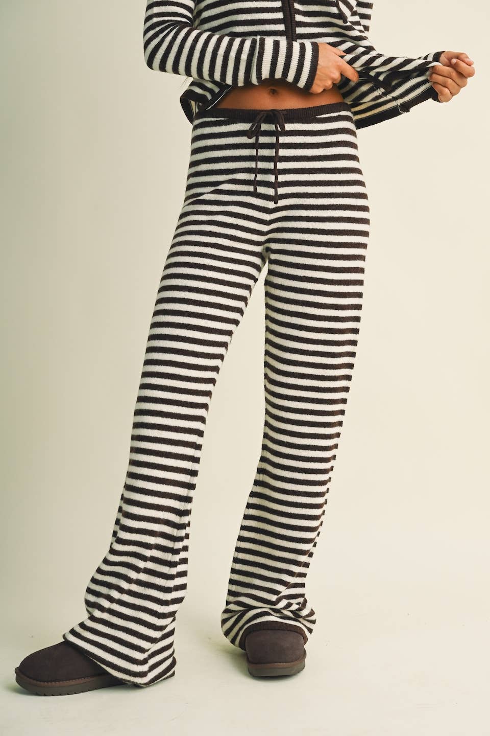 Striped Relaxed Pants with Drawstring Waist