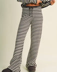 Striped Relaxed Pants with Drawstring Waist