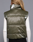 High Neck Zip Up Vest
