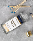 Remaining Fucks - Glass Bottle Matches, Navy, Funny Gift