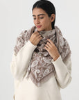 Women Paisley Print Tassel Triangle Scarf Warm Shawl Wrap