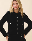 Georgie Pearl Button Front Jacket