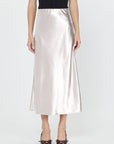 Satin Slip Midi Skirt