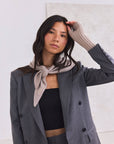 Merino Wool Triangle Scarf  Soft Taupe