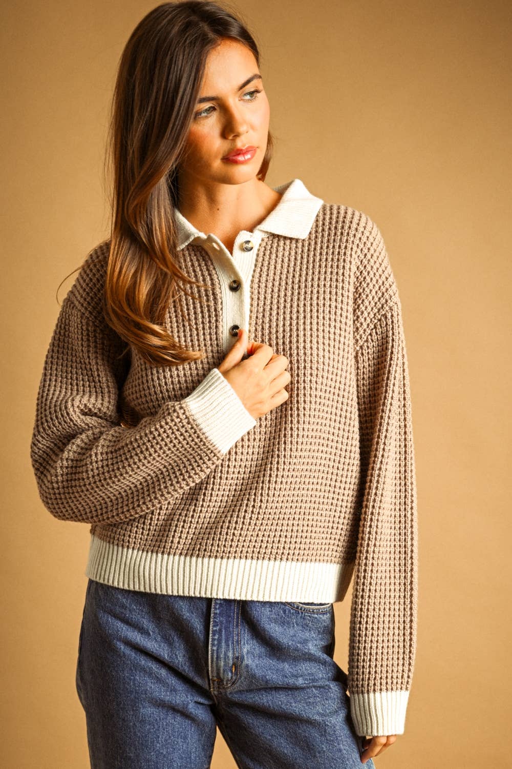 Boone Waffle Sweater