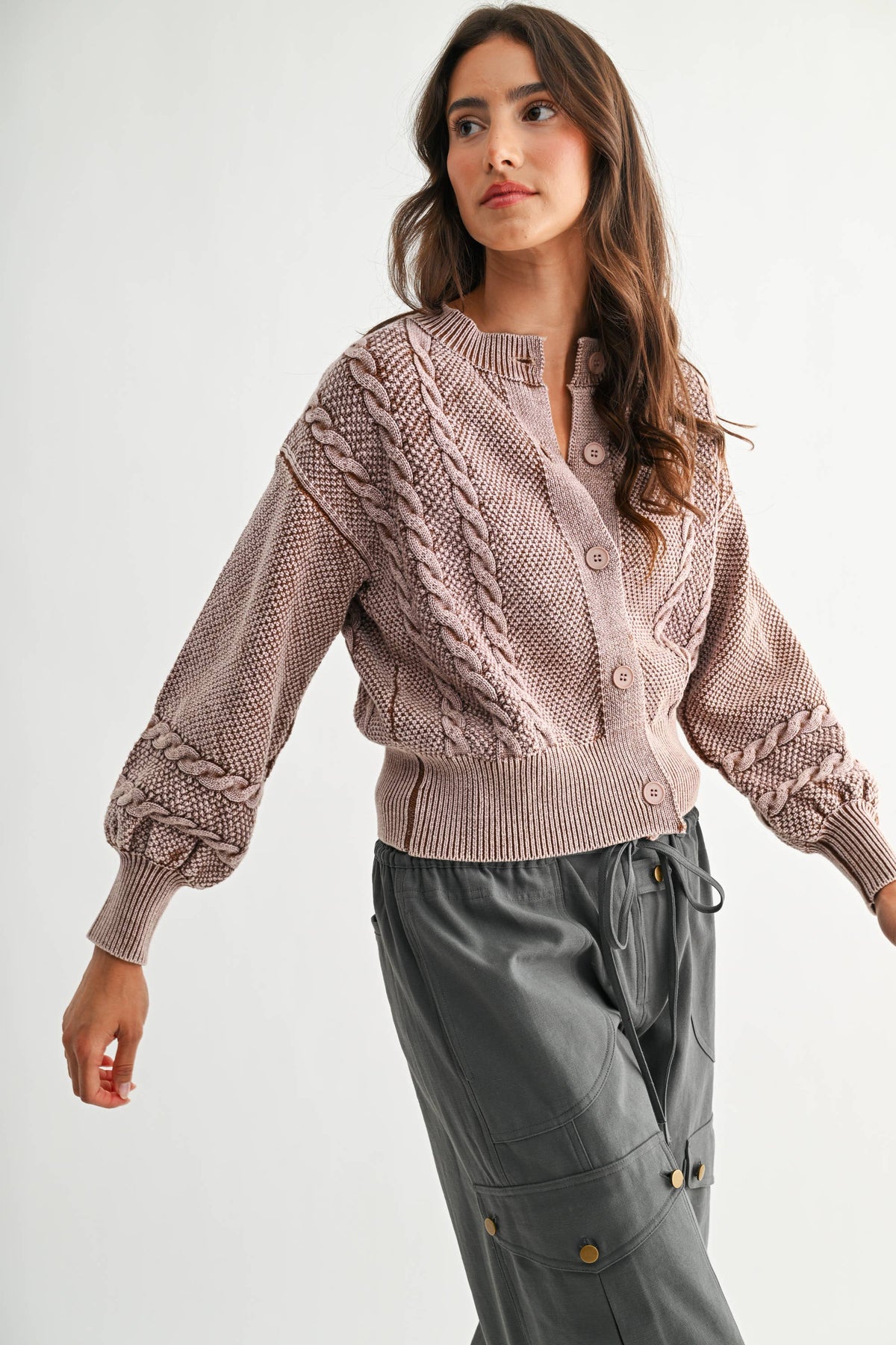 Camille Cable Knit Cardigan