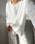 Snowflake Long Sleeve Pajama Pants