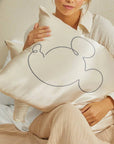 Kitsch & Mickey and Minnie Satin Pillowcase Mr. Mouse -Cream - sanitystyle