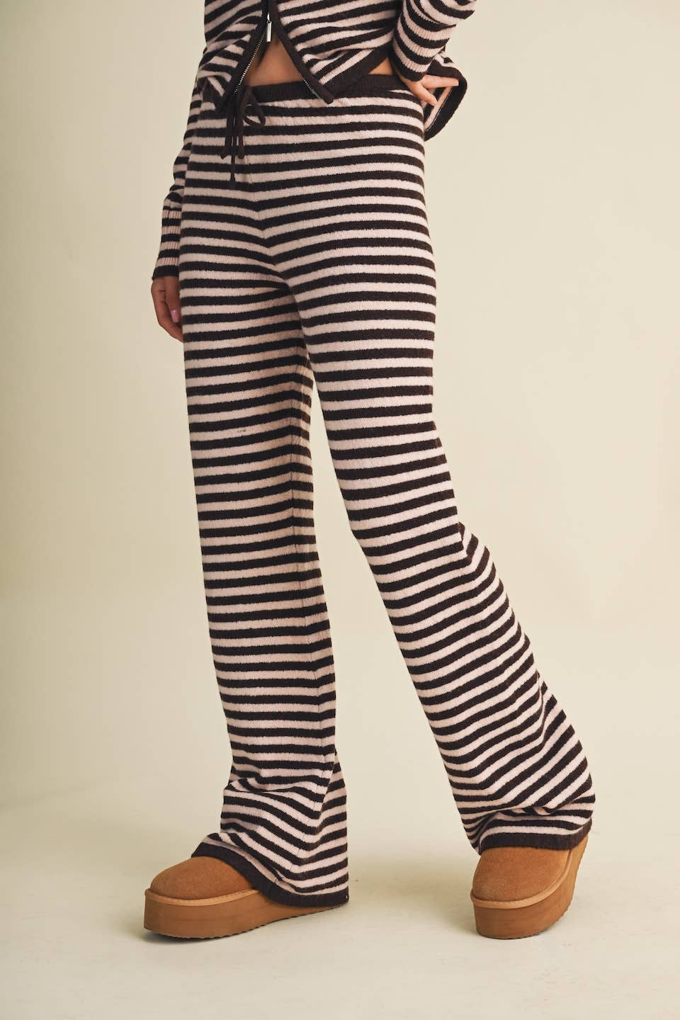 Striped Relaxed Pants with Drawstring Waist