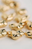 Crumpled Gold Vintage Style Huggie Hoops