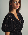 Viola Flocked Dress