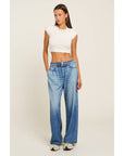 Ainsley Denim Terry Pants- Blue Denim