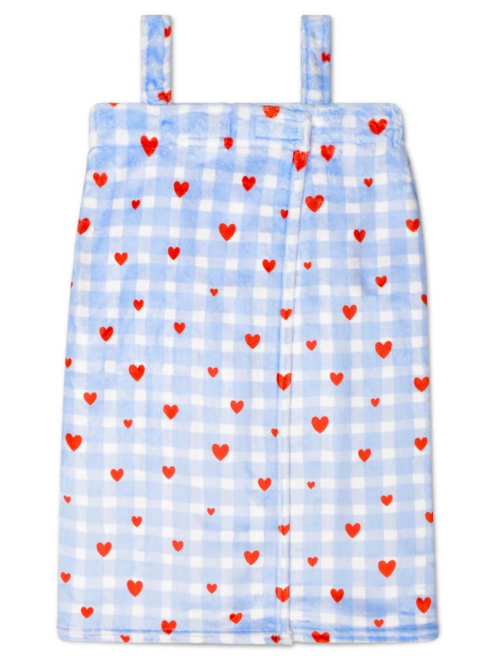 Gingham Hearts Spa Wrap