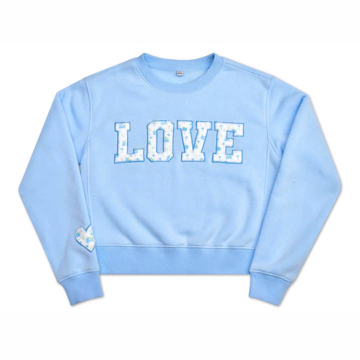 Blue Floral Love Sweatshirt