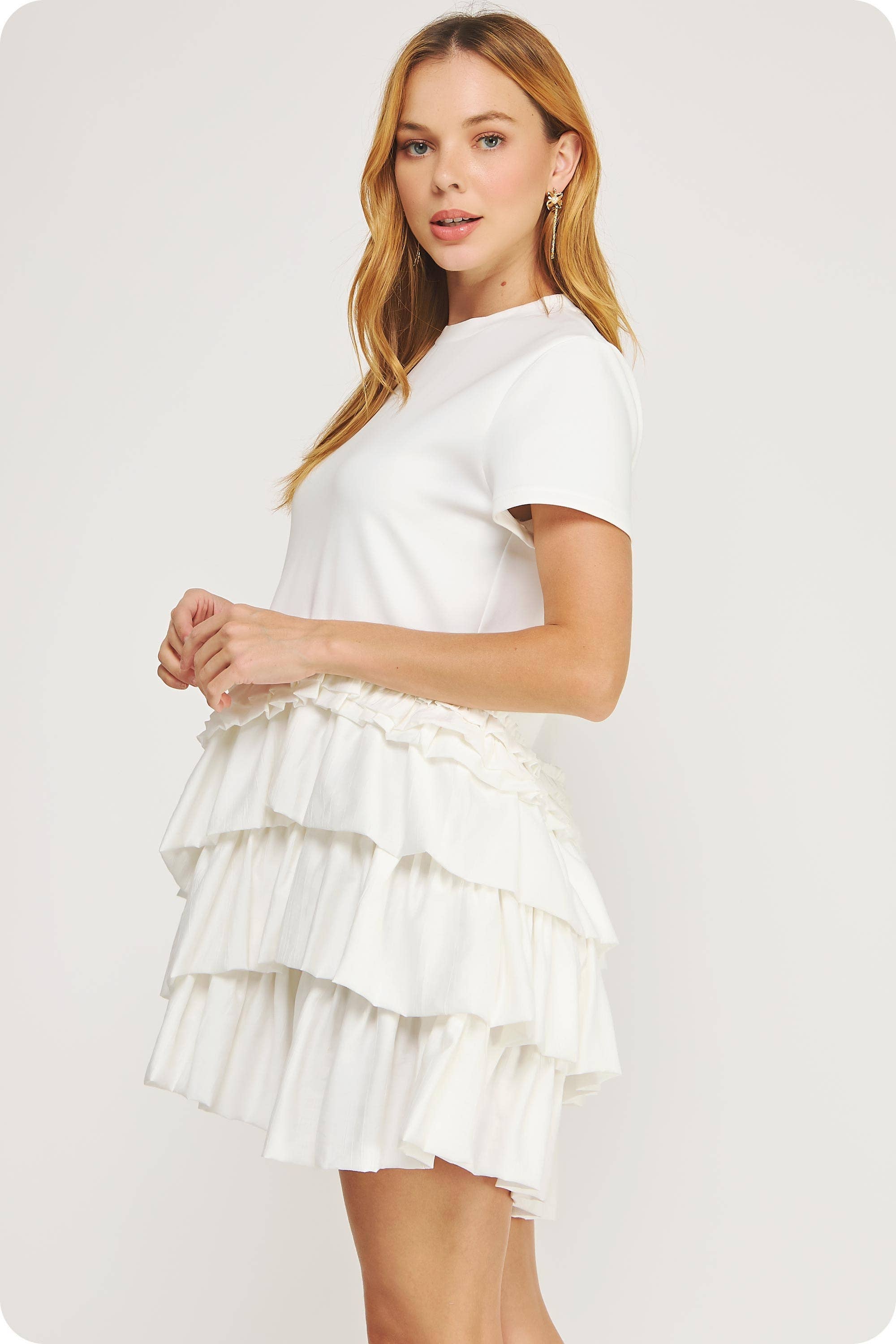 Florence Ruffle Frill Mini Dress