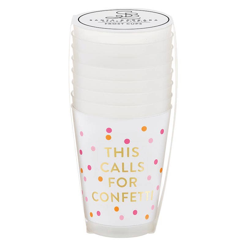 Gold Foil Frost Cup - Confetti