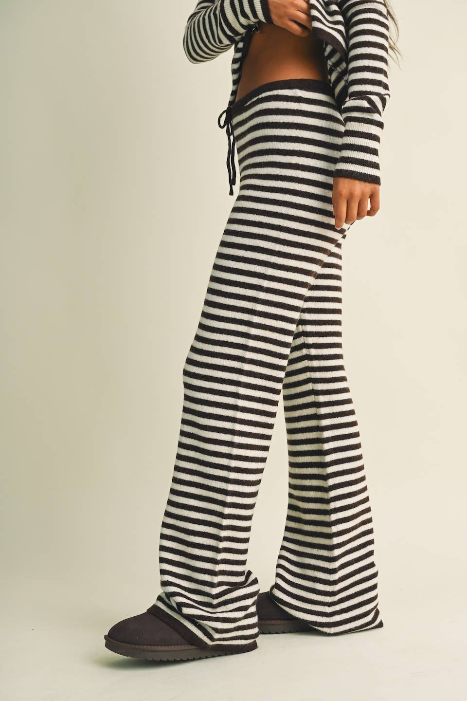Striped Relaxed Pants with Drawstring Waist