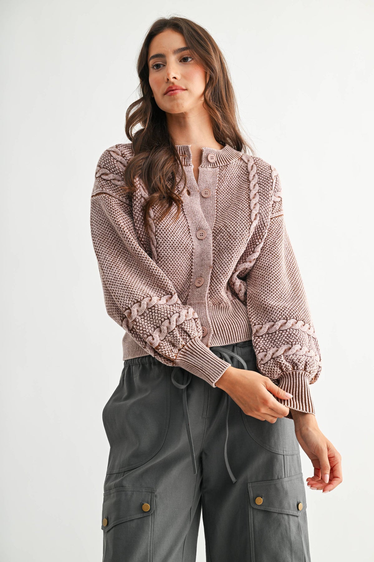 Camille Cable Knit Cardigan