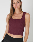 Stacie Double Lace Square Crop Tank